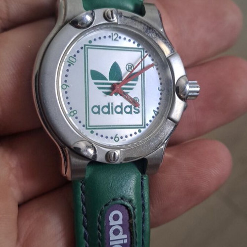 Adidas ρολόι unisex σαν καινούργιο, πράσινο και ασημί