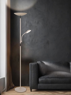 Viokef LED Floor Lamp Beige 178x250cm Warm White Light 1900lm New