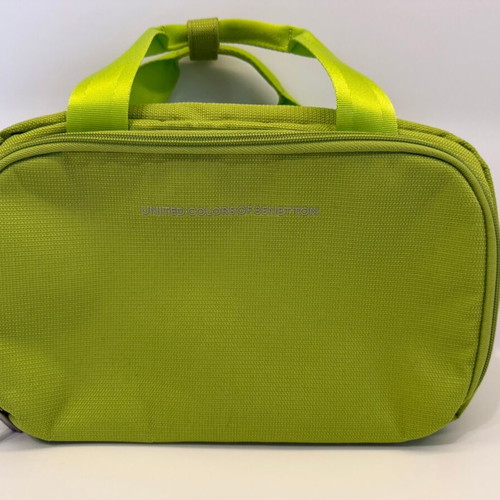 Benetton green travel vanity bag like new