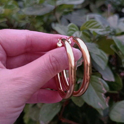 Gold Stainless Steel Hoop Earrings new