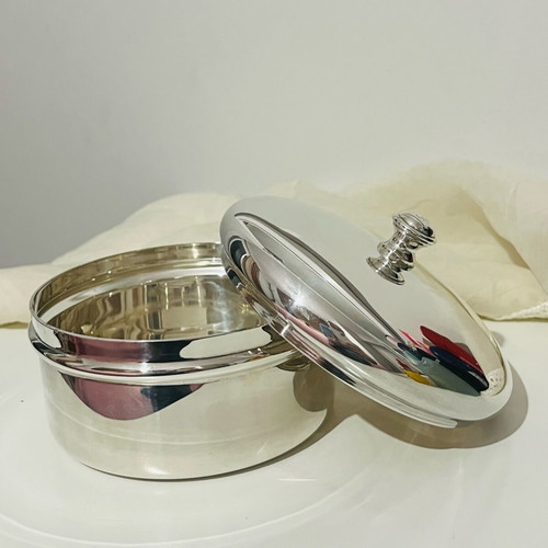 Fink Living silver-plated container used with mirror finish