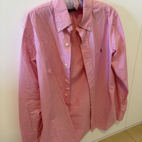 Ralph Lauren pink shirt small, like new, men's and women's medium fit