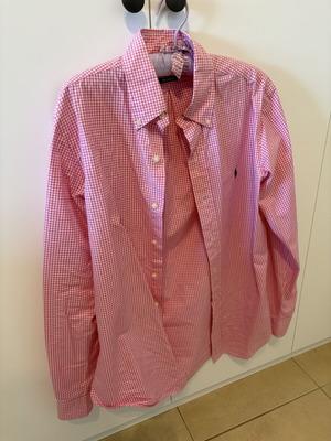 Ralph Lauren pink shirt small, like new, men's and women's medium fit