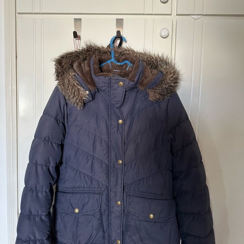 Down jacket with fur composition Polo, blue, size medium
