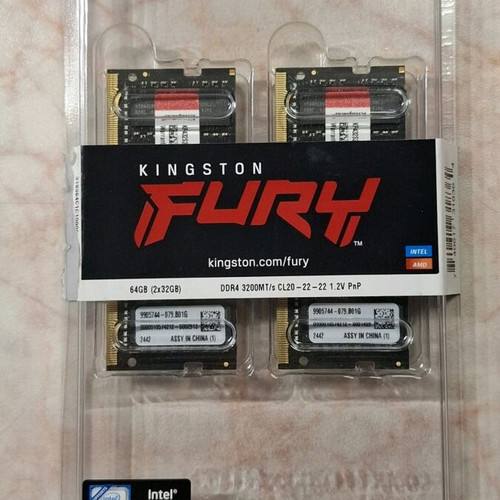 Kingston Fury Impact DDR4 3200MHz 2x32GB RAM like new