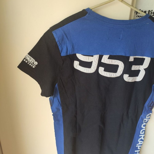 Geographical Norway Newport T-shirt Navy Blue used, size L