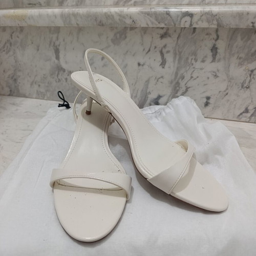Mango white sandals size 39 heel 5cm new