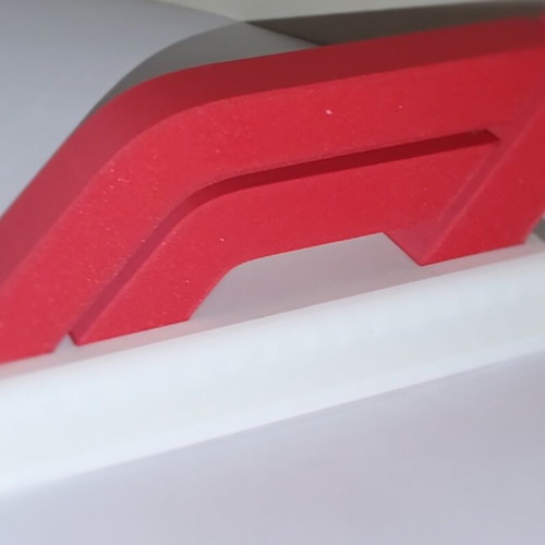 F1 Logo 3D printed like new with white base