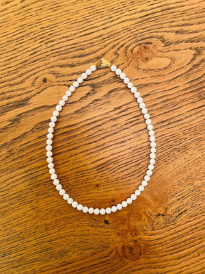 Athens Protasis necklace made of volcanic stone like new, white