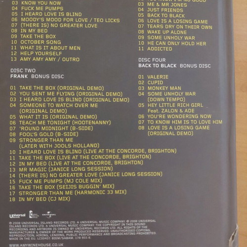 Amy Winehouse Frank & Back to Black special edition CD with minor damage