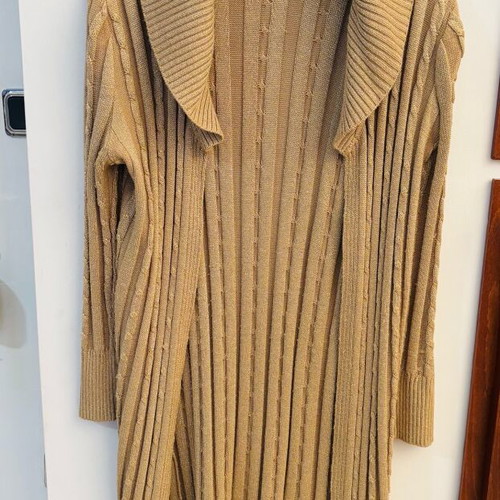 Atos Lombardini Gold Long Cardigan Like New, Size L