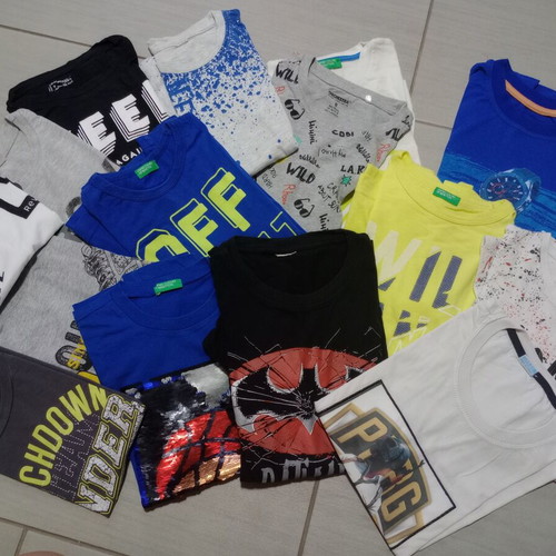 Summer T-shirts for Boys, 15 Pieces, Like New, Including 5 Benetton