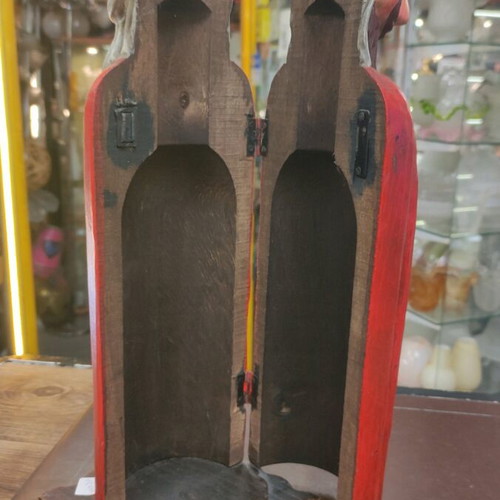 Vintage handmade wooden wine holder like new