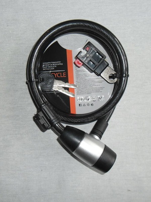 Bicycle lock new with braided steel cable and PVC coating