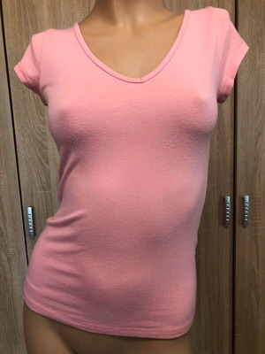 Pink blouse size S cotton elastane