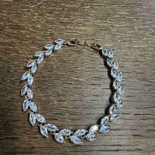 Bracelet with zirconia two-tone steel, new