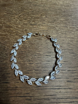 Bracelet with zirconia two-tone steel, new