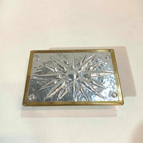Bronze box used with embossed Vergina sun