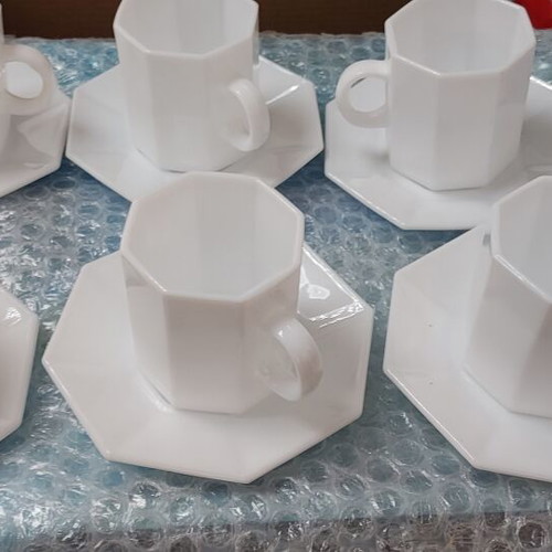 Coffee cups for Greek coffee set like new, 6 cups and 6 saucers