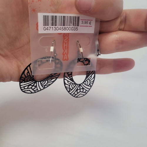 Long black earrings