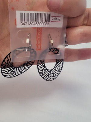Long black earrings