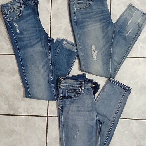 Skinny blue jeans pack of 3, women's size M