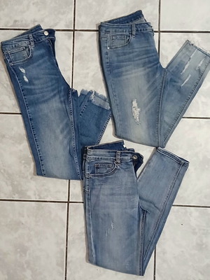 Skinny blue jeans pack of 3, women's size M