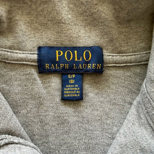 Polo Ralph Lauren Kids' Shirt With 1/4 Zipper Like New, Light Gray