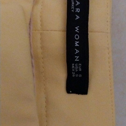 Zara pants small yellow like new