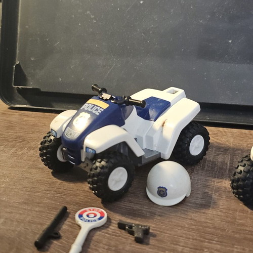 Playmobil 3655 Police Beach Quad Bike with Missing Parts