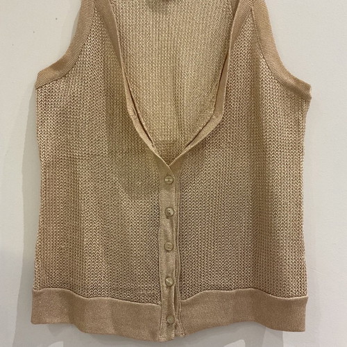 Danoff evening gold knitted blouse used, one size