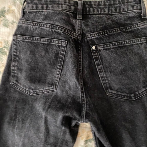 Women's high waisted denim jeans small like new, black and grey