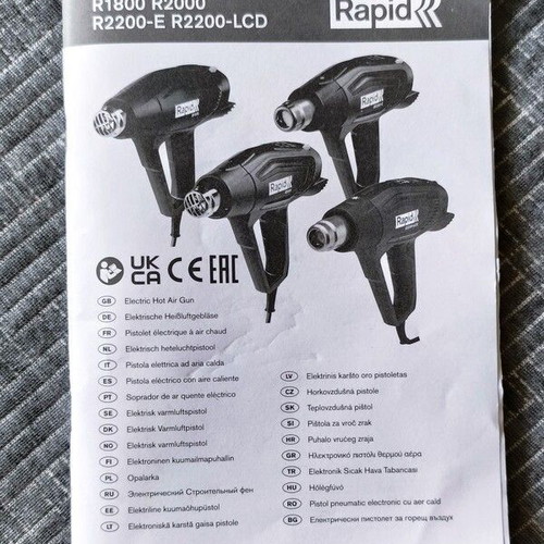 Rapid R2000 Heat Gun 2000W new, professional heat tool