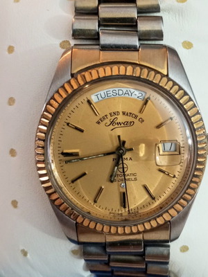 West End Watch Automatic Swiss Made President 25 Jewels vintage men's watch