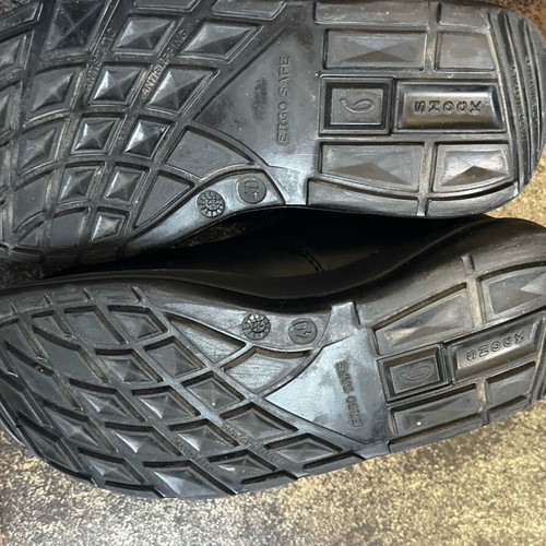 Giasco Medina S2 safety shoes used, black slip-on