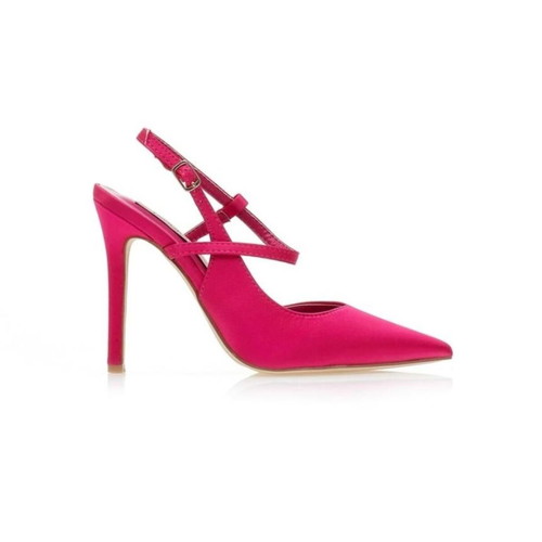 Fuchsia heels with straps like new, size 39