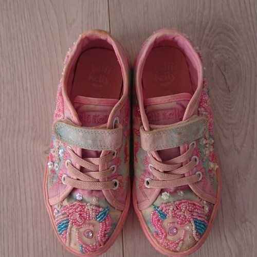 Lelli Kelly shoes size 30 like new, pink multicolor with unicorns