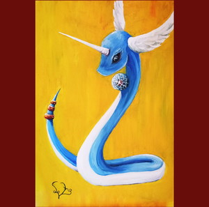 Dragonair, принт 50*70, масло върху платно