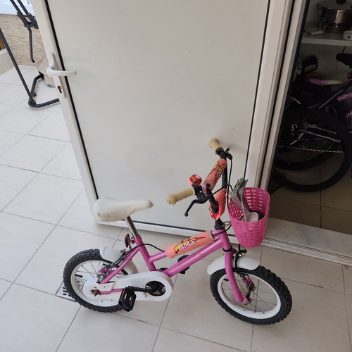 Bicycle 14 for girl used with training wheels