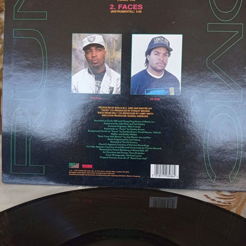 Run-D.M.C. Faces / Back From Hell Remix 12" vinyl single like new