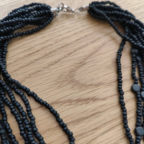 Black classic bracelet and necklace set like new