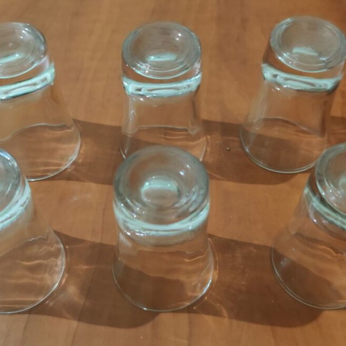 Vintage shot glass set of 6, like new, 80s-90s retro style