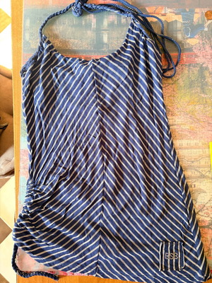 Bsb blouse used, size M, white and blue
