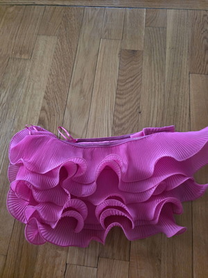 ZARA pink top with pleated ruffles, size XS