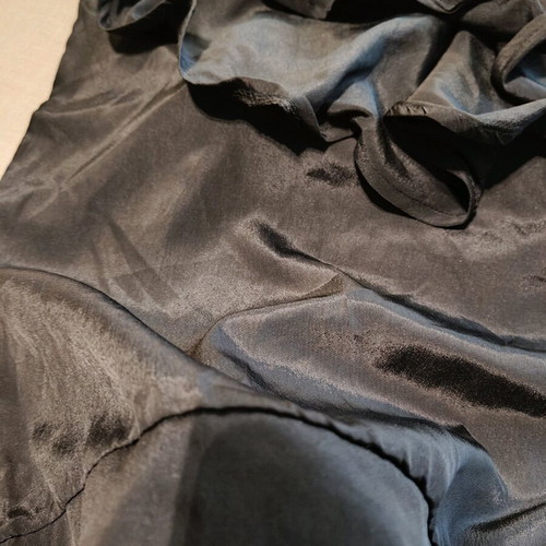 Satin top with one shoulder, size M, like new, black