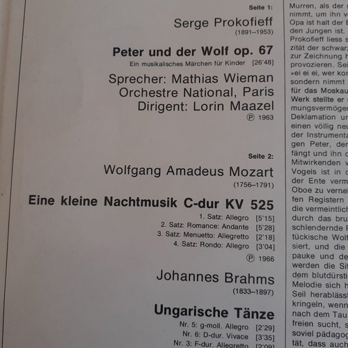 Music for Children LP used, classical music
