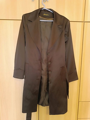 Ysatis women's trench coat used brown size medium with belt