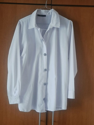 Cotton women's shirt like new, white, size L