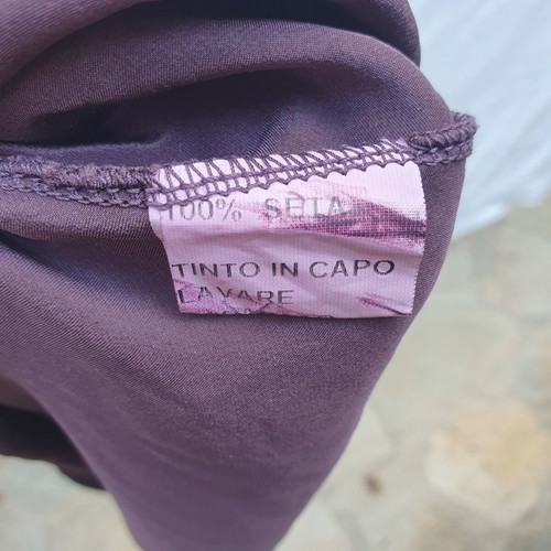 Vintage Manila Grace silk slip dress used, size S/M, purple