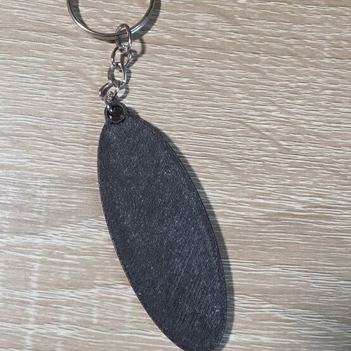 Lexus oval keychain with 3D print and hand painting